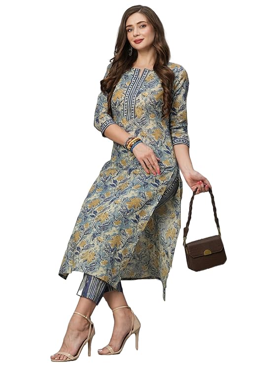 ANNI DESIGNER Women Kurta with Pant-Blue